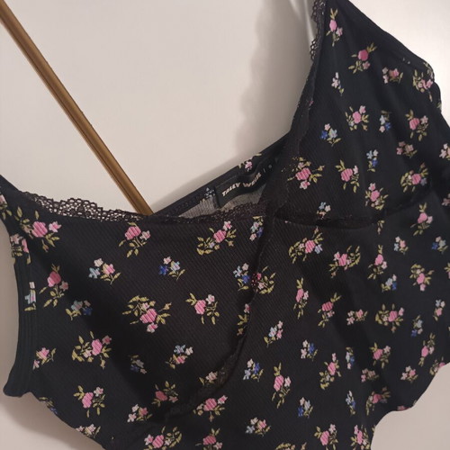 Tally Weijl floral top with adjustable straps like new