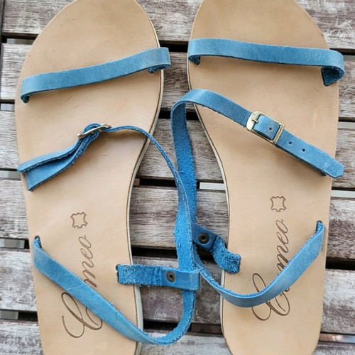 Cameo vintage sandals like new, size 38, blue and brown