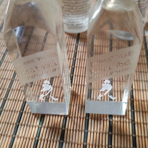 Miniature drinks pack of 13 with 2 decorative Johnnie Walker bottles like new