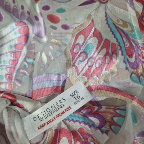 Matthew Williamson Butterfly tunic dress with silk fabric, like new, size XL