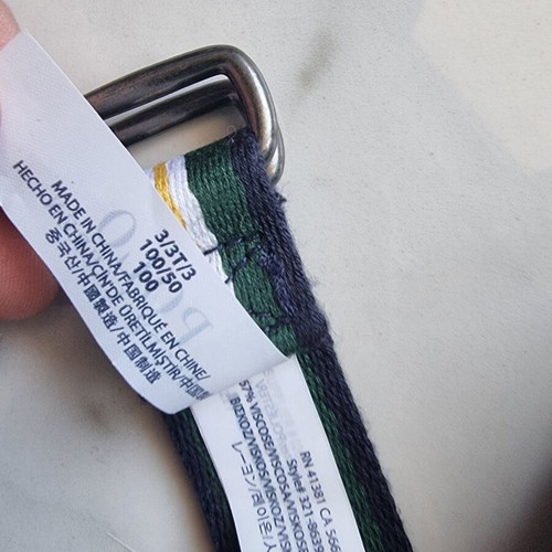Polo Ralph Lauren kids belt new, adjustable, white and green