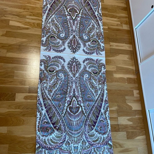 Zara Home cotton runner rug used 195 x 68