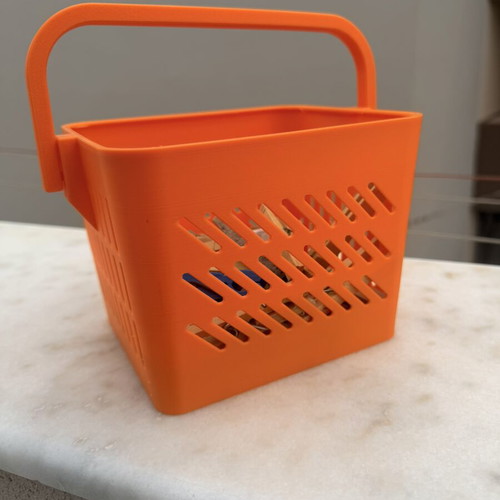 Basket for Clothespins like new, high capacity with 5 3D printed clothespins gift