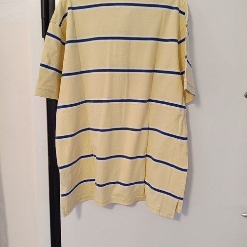 Tommy Hilfiger polo shirt XL like new, yellow with blue and white stripes