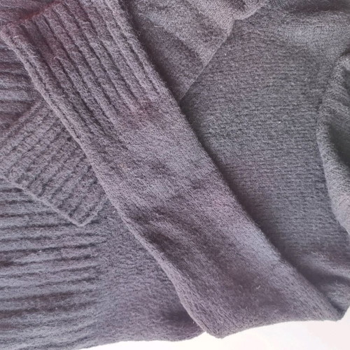 Black Mohair knitted turtleneck sweater used, size M