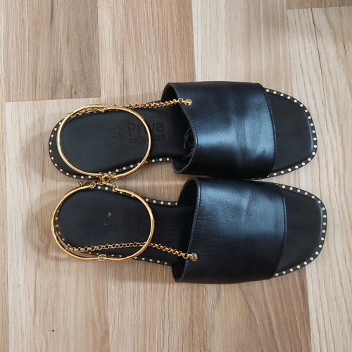 Handmade Italian sandals with ankle bracelet, size 38, like new
