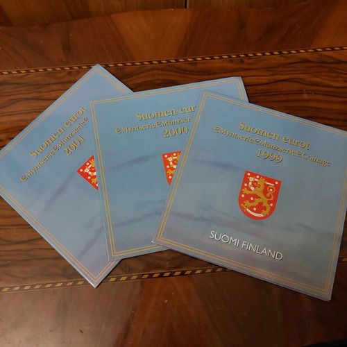 Triple official Finland euro set 1999-2000-2001 new