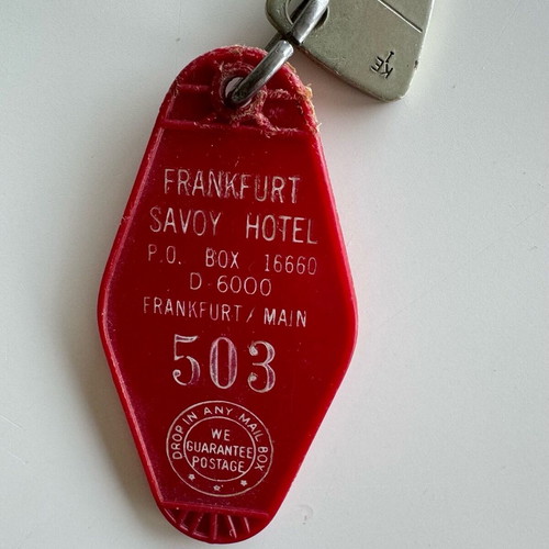 Vintage Savoy Frankfurt hotel key #503 used