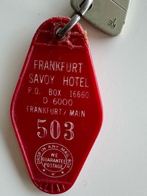 Vintage Savoy Frankfurt hotel key #503 used
