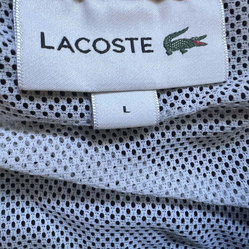 Lacoste men's swim shorts, dark blue, size Large