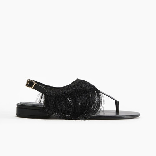H&M women's sandals size 38 with fringes, new