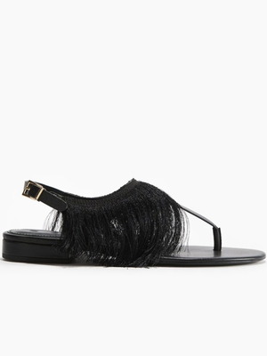 H&M women's sandals size 38 with fringes, new