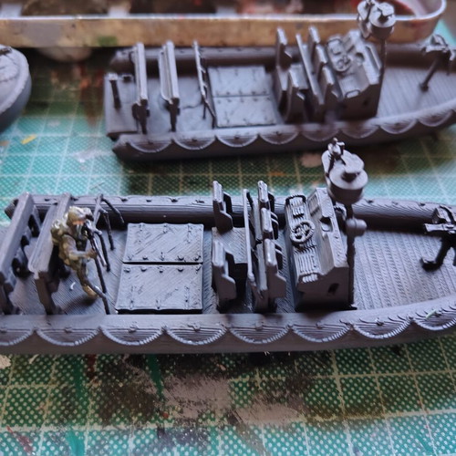 Rhib 11m US Marines inflatable boat model 1:72 scale