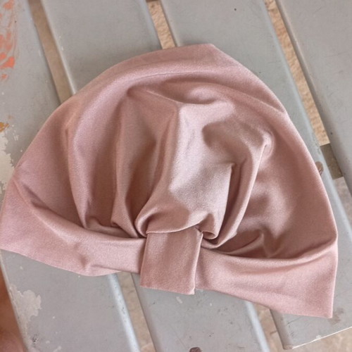 Head Turban for Girls satin pink-nude, like new, handmade by Unique