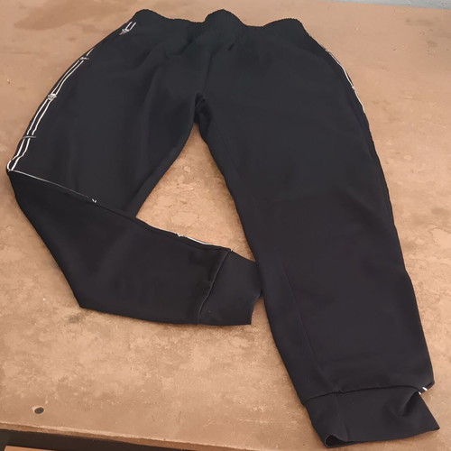 Anel nylon sports pants used, slim fit with side stripes and pockets