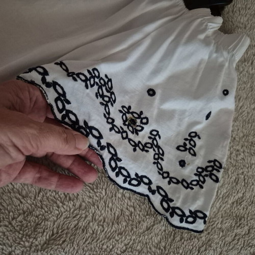 Off Shoulder Top Marks & Spencer like new, cotton with black embroidery