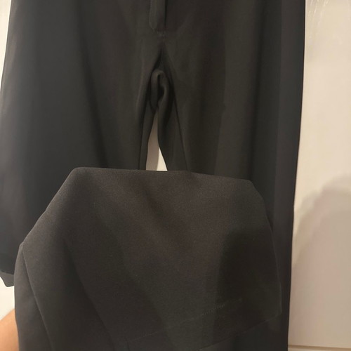 Black classic pants with regular fit