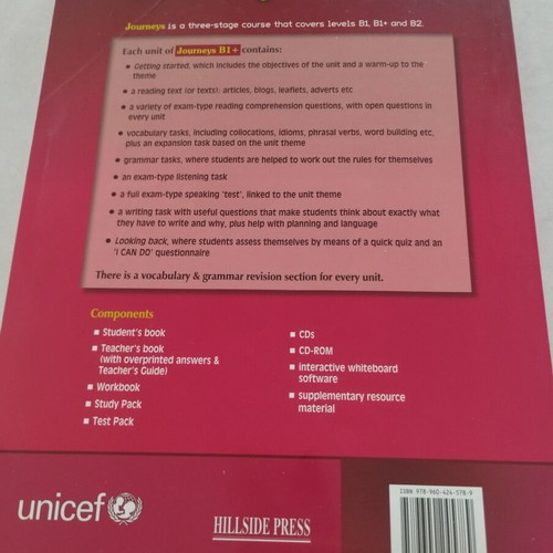 Journeys B1+ Teacher's Book with 2 Audio CDs like new by Hillside Press