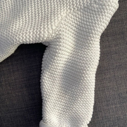 Baby white cardigan like new, knitted with hood Orchestra