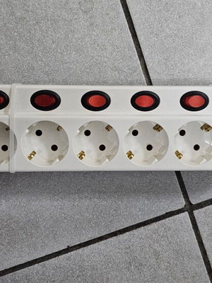 Power strip Lexman GES-152 6 sockets new with switches