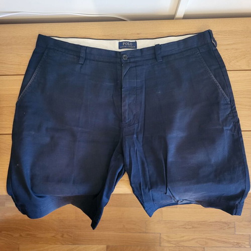 Polo Ralph Lauren chino shorts used, size Large W36, dark blue