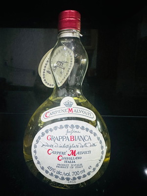Italian Carpene Grappa Bianca 750ml bottle new from 1990