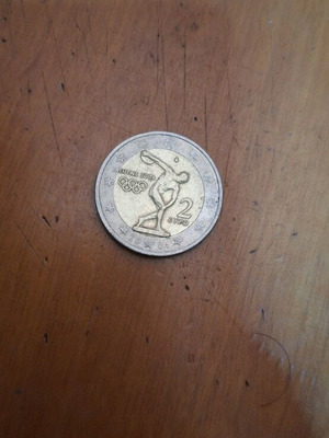 Athens 2004 2 euro coin used