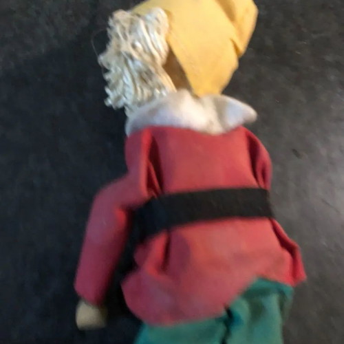Puppet doll used vintage old wooden with metal controller