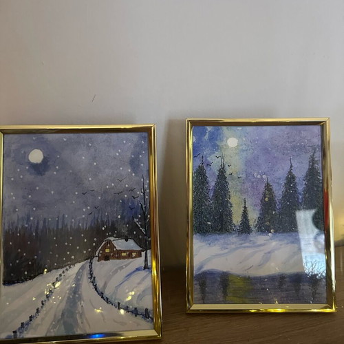 Handmade paintings in frame new