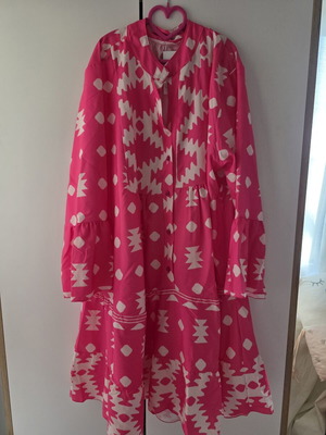 Actius summer airy dress with tags, size 40-42, white and pink