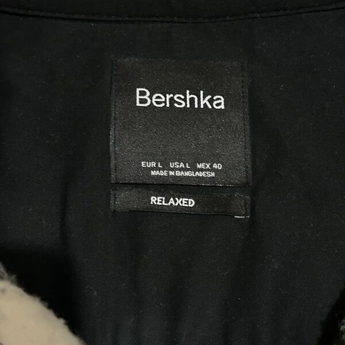 Bershka men's black and white check wool jacket like new