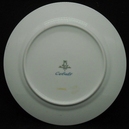 Decorative plate used, German porcelain Heinrich, cobalt blue color