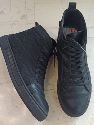 Μποτάκια Evangelia Drosi μεταχειρισμένα, μαύρα με καπιτονέ σχέδιο ν.40