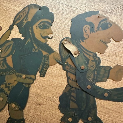 Karagiozis figures used, set of 4 pieces