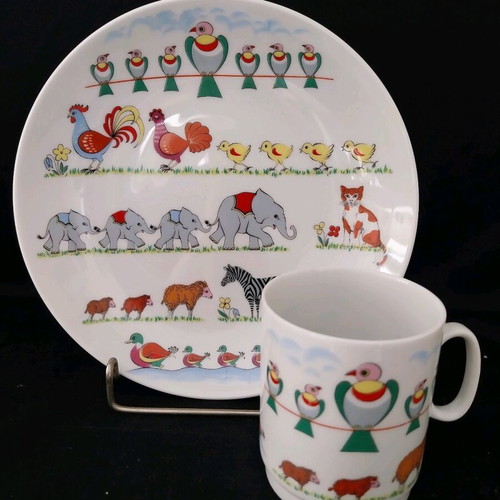AK Kaiser VTG Germany children's dinner set 2pcs Animal Family