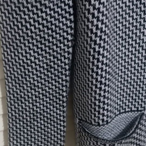 Stradivarius long wool cardigan used, black and white, small