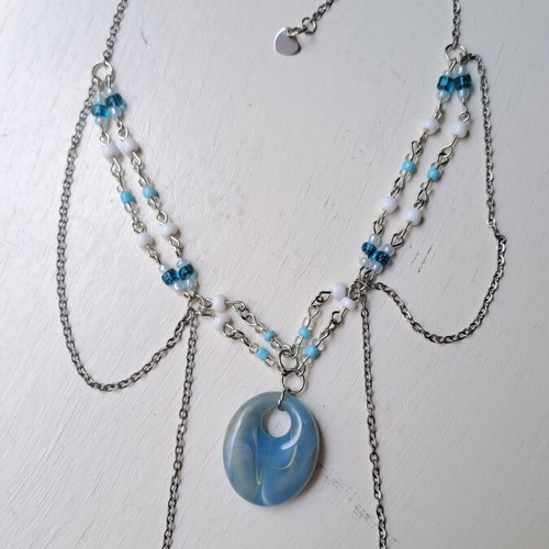 Women's Silver Necklace handmade, made to order, turquoise