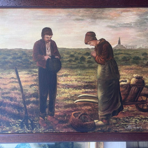 Painting People Working in the Field 60x80 by Mohachi, new