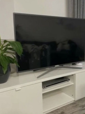 White glossy TV stand like new 160x42x45 cm