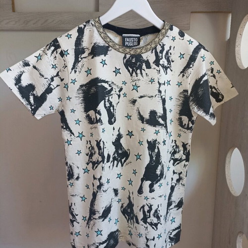 Fausto Puglisi women's t-shirt like new, size S, cotton with horse and star print