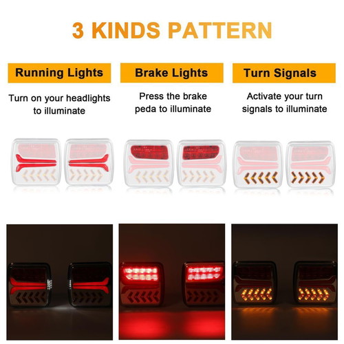 LED Wireless Magnetic Trailer Rear Lights Kit new