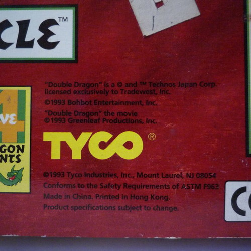 Double Dragon Cycle motorcycle TYCO 1993 new