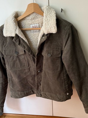 Κοτλέ πανωφόρι με γουνάκι Pull & Bear σαν καινούργιο, καφέ, μέγεθος M