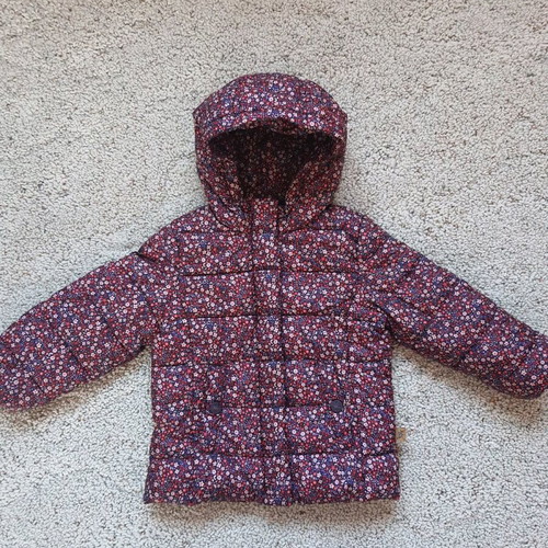 Palominot Jacket with Flowers 98cm like new, blue multicolor