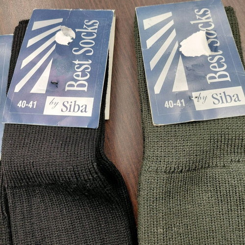 SIBA wool military socks pack of 8 new, size 40-41, black and khaki