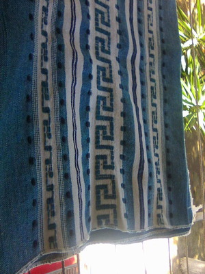 Υφαντή κουβέρτα μεταχειρισμένη με γεωμετρικά σχέδια 1.95×1.12