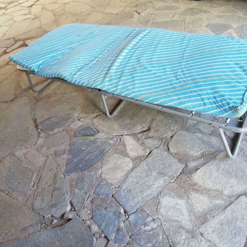 Folding iron beds used, set of 2 with mattresses included