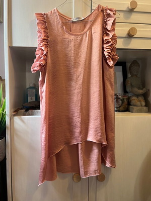 Blouse dress pink like new, size S-M