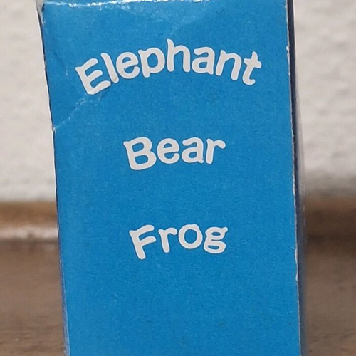 Vintage 90s plush frog with Vespa miniature used, decorative with box