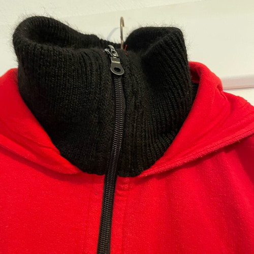 Bodymove red hoodie with knitted collar S used